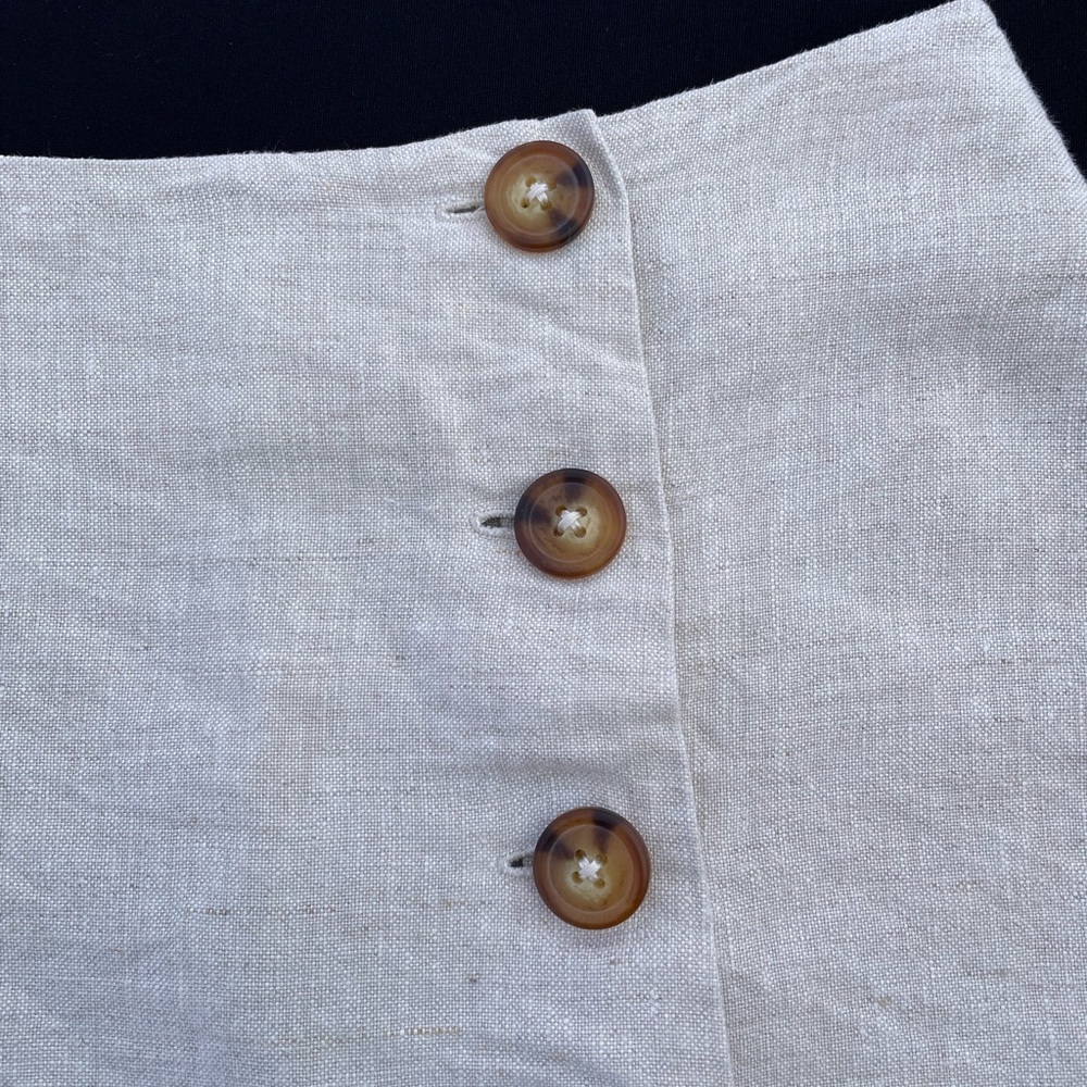 Reformation Cream Button-Front Skirt - Picture 2 of 5